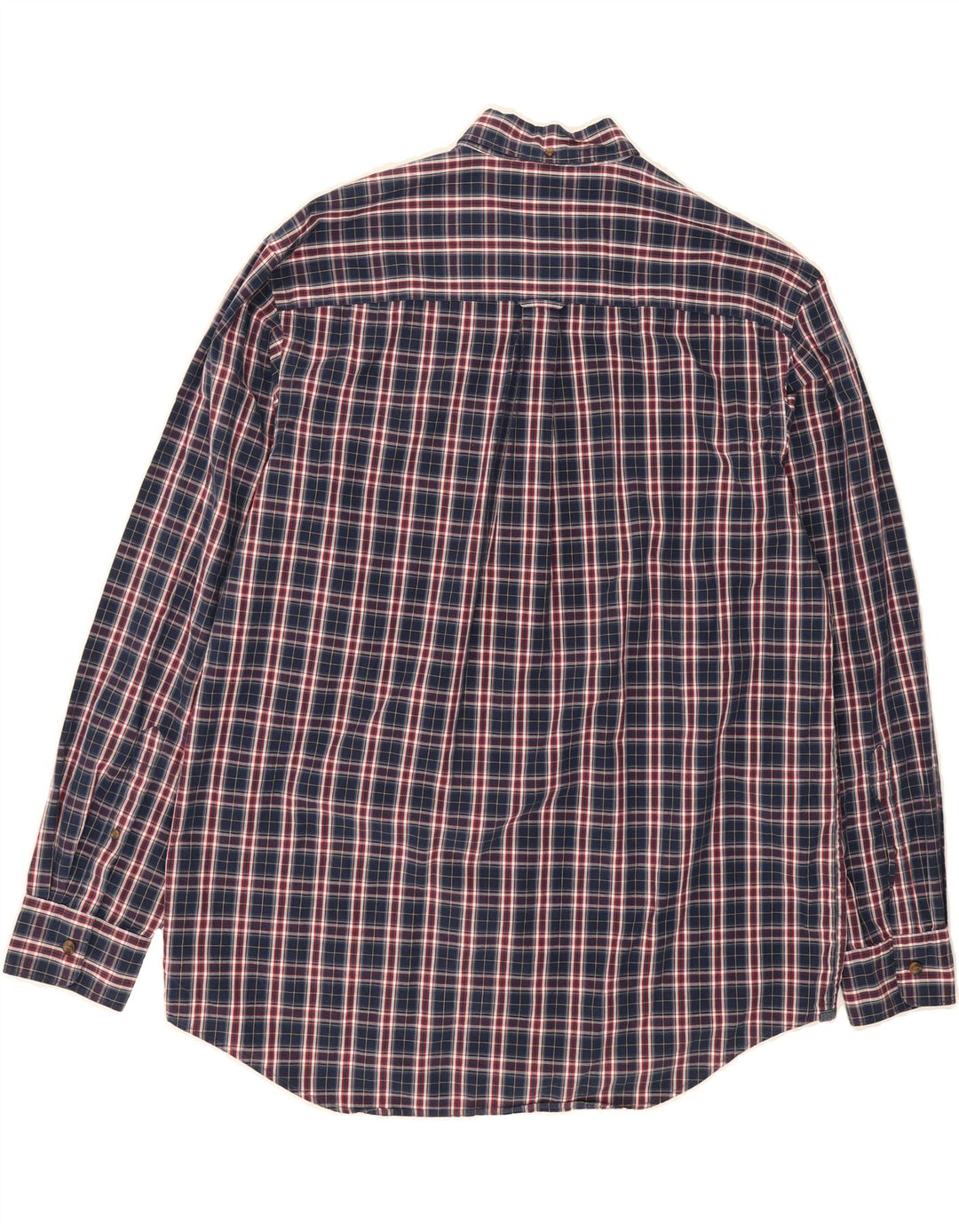 IZOD Mens Tall Shirt XL Navy Blue Check Cotton Vintage Izod and Second-Hand Izod from Messina Hembry 