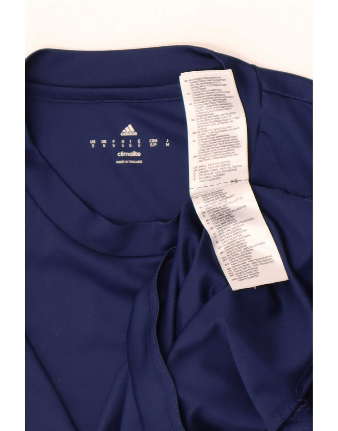 T-shirt Adidas Climalite da uomo Top piccola in poliestere blu navy