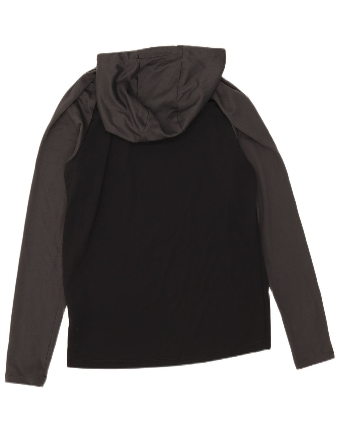 Maglia Nike da uomo a maniche lunghe con cappuccio, piccola, in poliestere color block nero