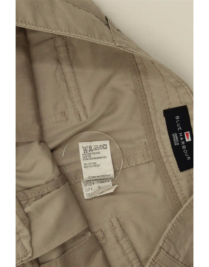 Bermuda da uomo Marks & Spencer blu Harbour W34 grande cotone beige