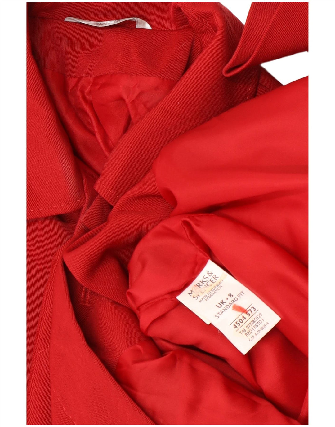 Soprabito da donna Marks & Spencer UK 8 piccolo poliestere rosso
