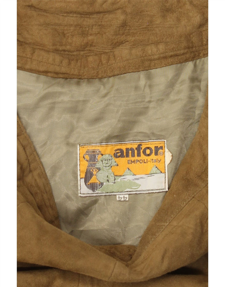 ANFOR Womens A-Line Skirt IT 44 Medium W28  Beige