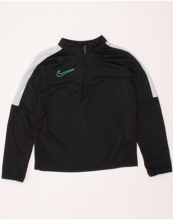 Top della tuta pullover Nike da ragazzo Dri Fit 4-5 anni Small Black Colourblock