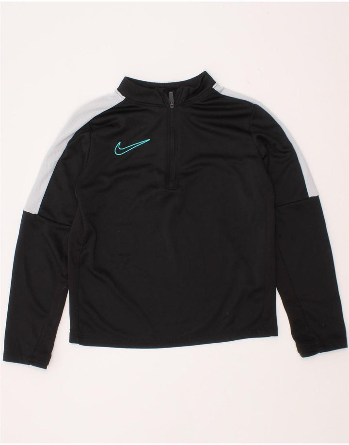 Top della tuta pullover Nike da ragazzo Dri Fit 4-5 anni Small Black Colourblock