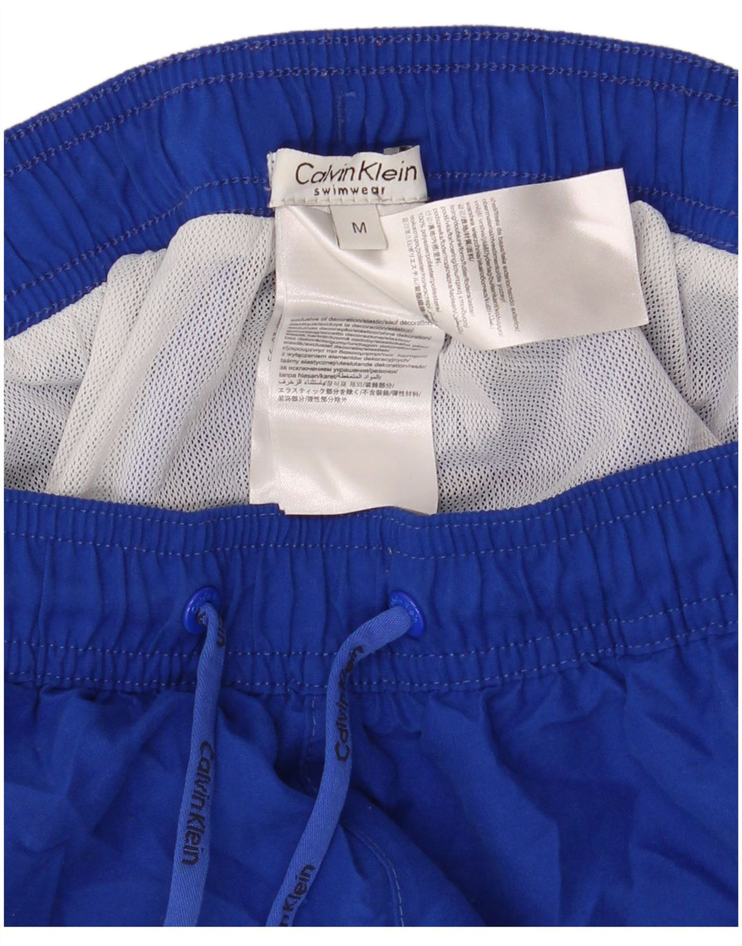 Pantaloncini da bagno grafici da donna Calvin Klein UK 12 Colorblock blu medio