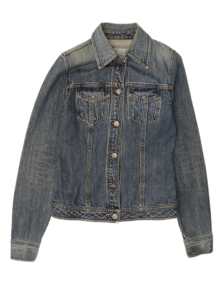 Giacca di jeans oversize da donna Jigsaw UK 8 piccola in cotone blu