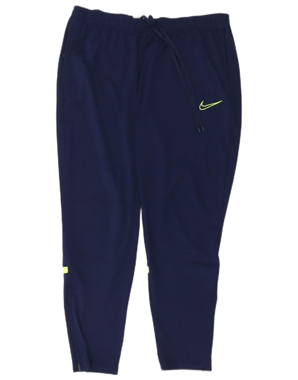 Pantaloni da tuta Nike Dri Fit da donna UK 18 XL Blu navy Colourblock