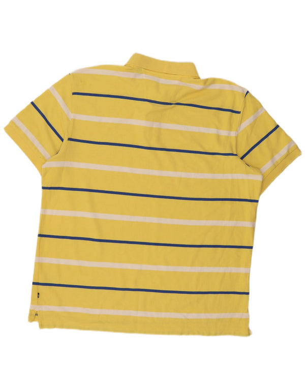 Polo da uomo Nautica 2XL in cotone a righe gialle