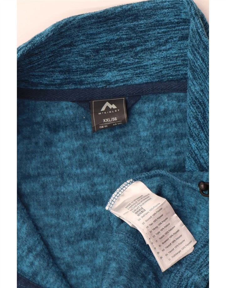 Giacca in pile da uomo MC Kinley UK 46 3XL Poliestere screziato blu