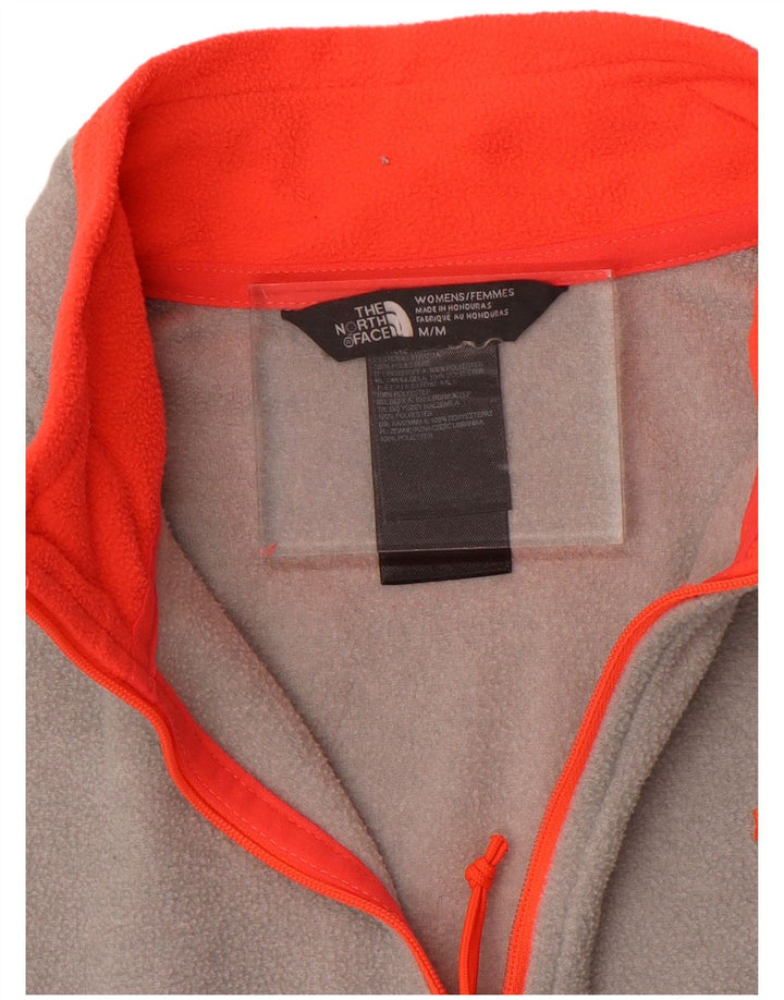 THE NORTH FACE Maglione in pile da donna con collo e zip UK 14 Poliestere grigio medio