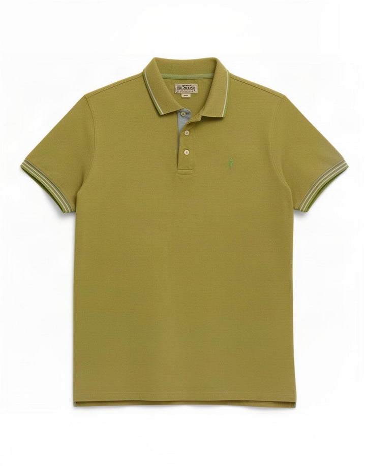 Polo da uomo Marlboro Classics grande in cotone verde
