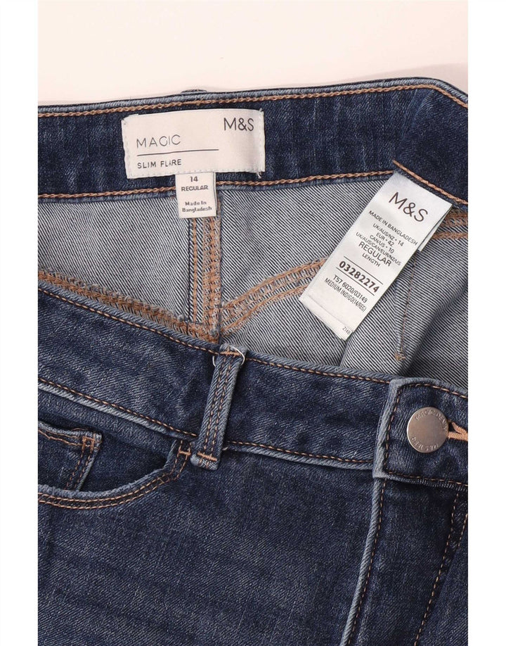 Jeans svasati Magic Slim da donna Marks & Spencer UK 14 Large W30 L30 Blu