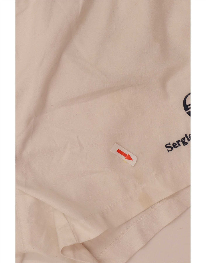 Pantaloncini sportivi grafici da uomo Sergio Tacchini IT 46 Small Poliestere bianco