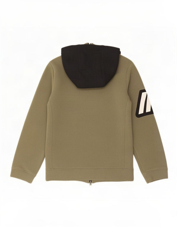 Felpa con cappuccio e zip grafica Nike da ragazzo, 8-9 anni, piccola color kaki