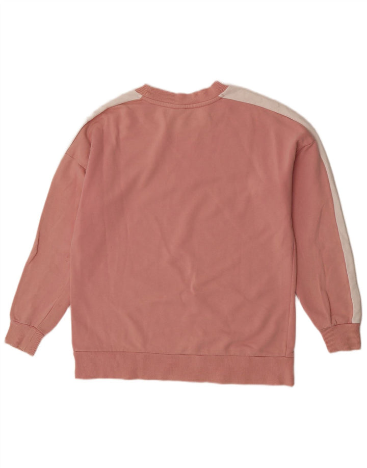 Felpa oversize da donna Puma UK 10 Small Pink Colourblock Cotton