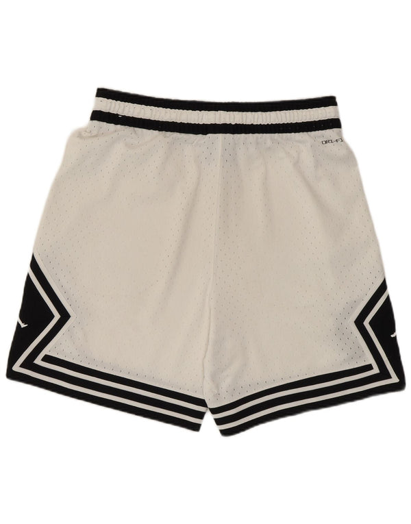 Pantaloncini sportivi Jordan Dri Fit Graphic da uomo, poliestere color block bianco medio