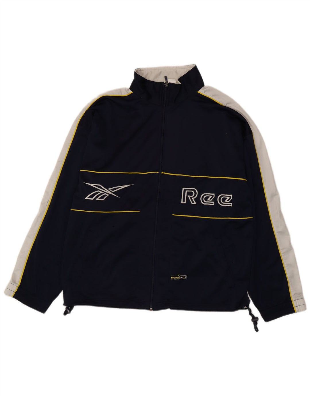 Giacca Reebok da uomo con grafica grafica, color block medio blu navy