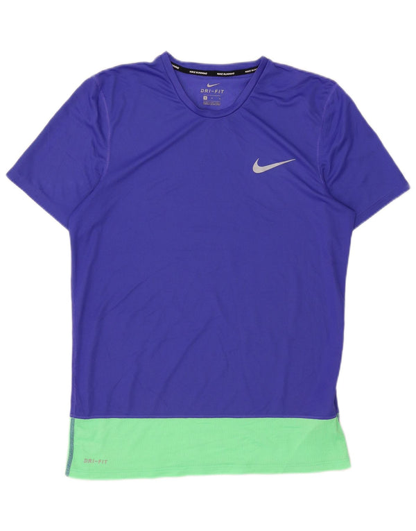 T-shirt da donna Nike Dri Fit Top UK 14 Poliestere color block blu medio