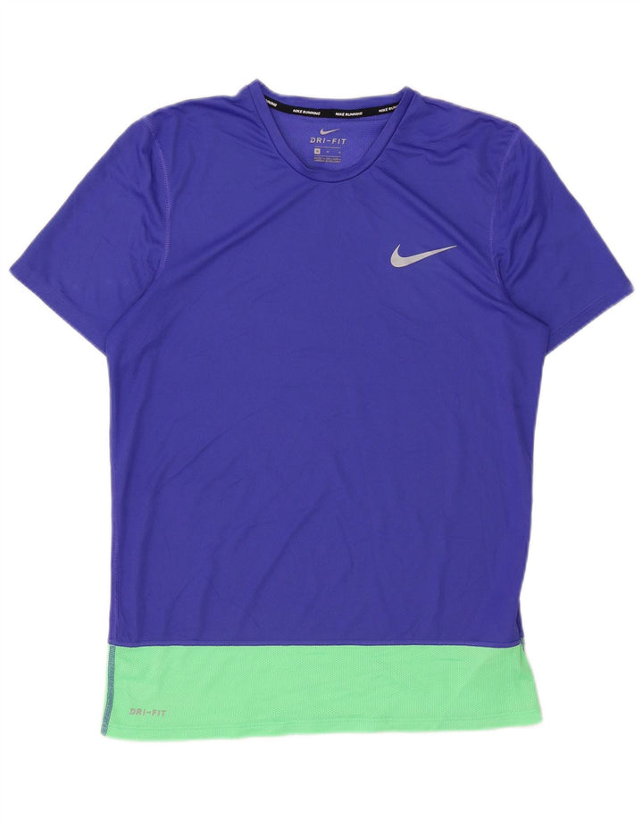 T-shirt da donna Nike Dri Fit Top UK 14 Poliestere color block blu medio
