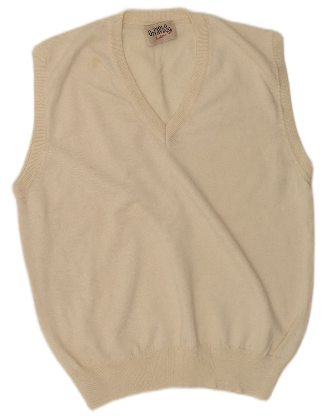 Paolo Ottaviani Canottiera Canotta Uomo Beige Medio Lana Merino