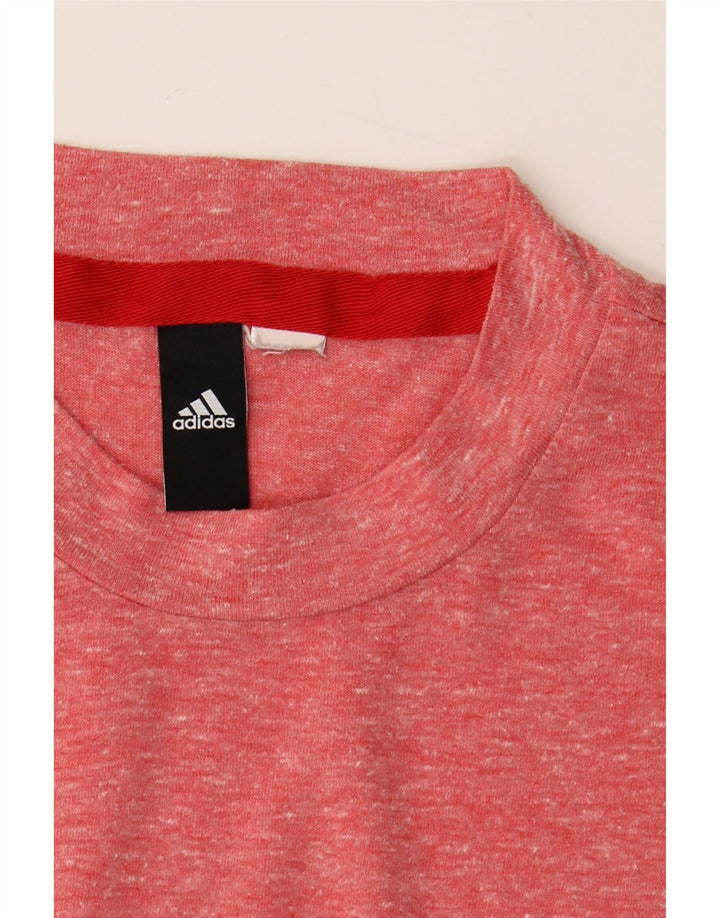 T-shirt ADIDAS da uomo Top rosso medio chiazzato