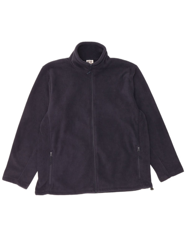 Giacca in pile grafica da uomo Russell Athletic UK 44 2XL poliestere blu navy