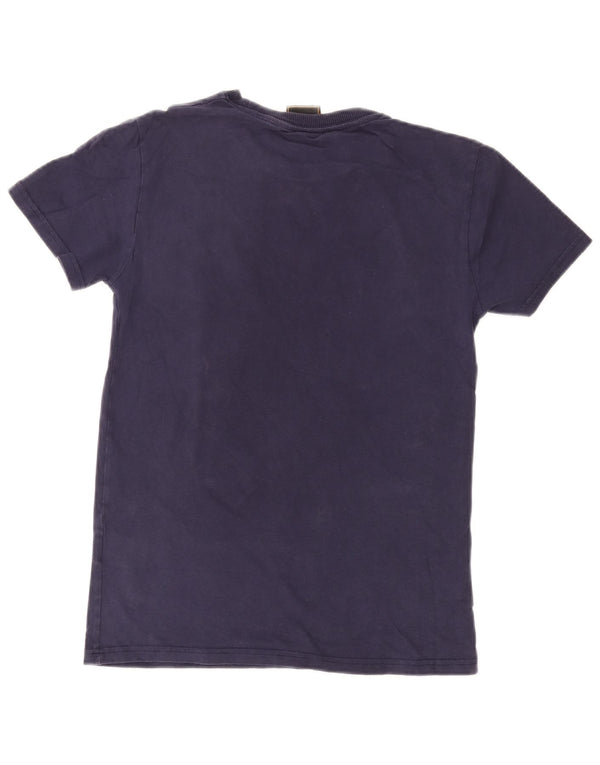 T-shirt grafica da uomo SUPERDRY Top piccola in cotone blu navy