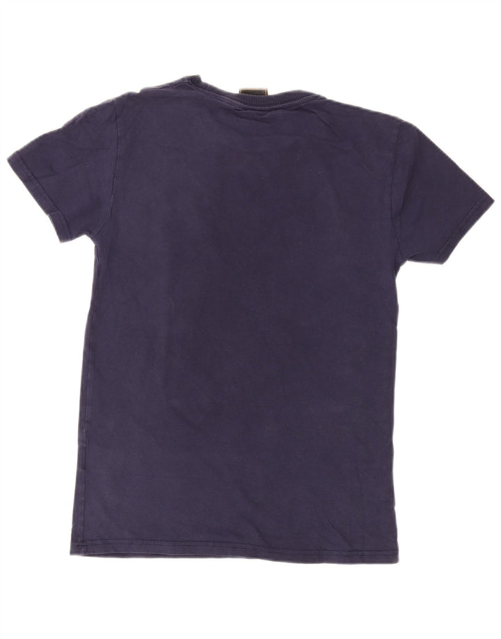 T-shirt grafica da uomo SUPERDRY Top piccola in cotone blu navy