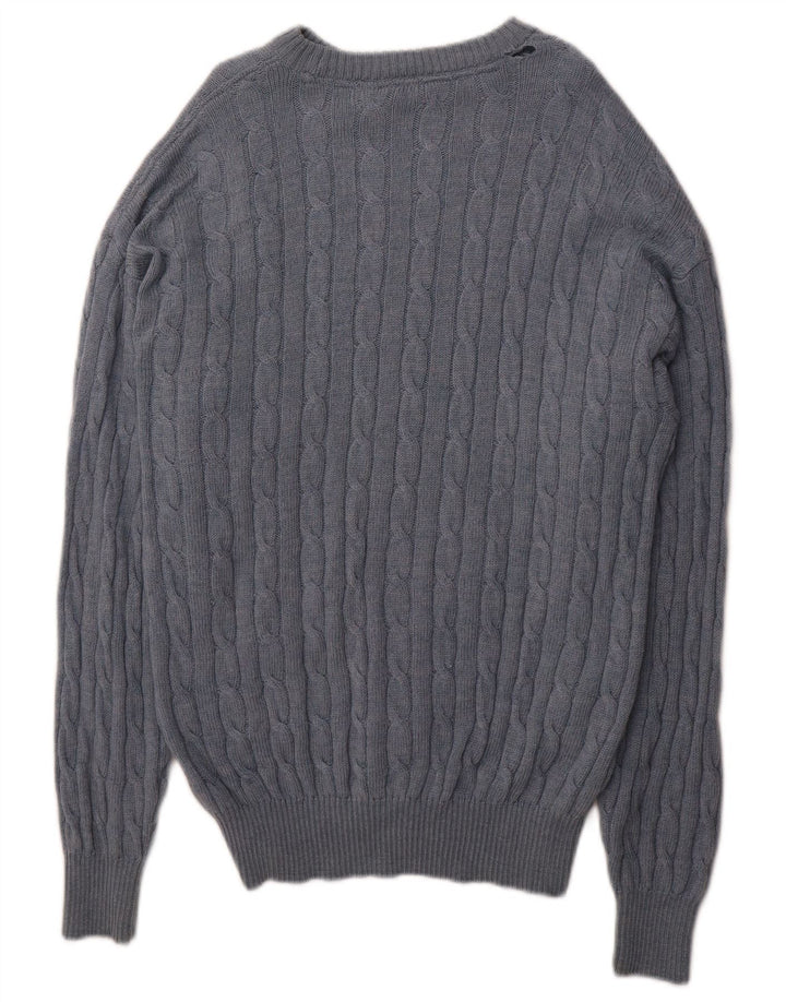 PAUL & SHARK Mens Yachting Crew Neck Jumper Sweater Medium Blue Wool