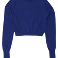 Maglione corto girocollo da donna Zara UK 12 Blu medio