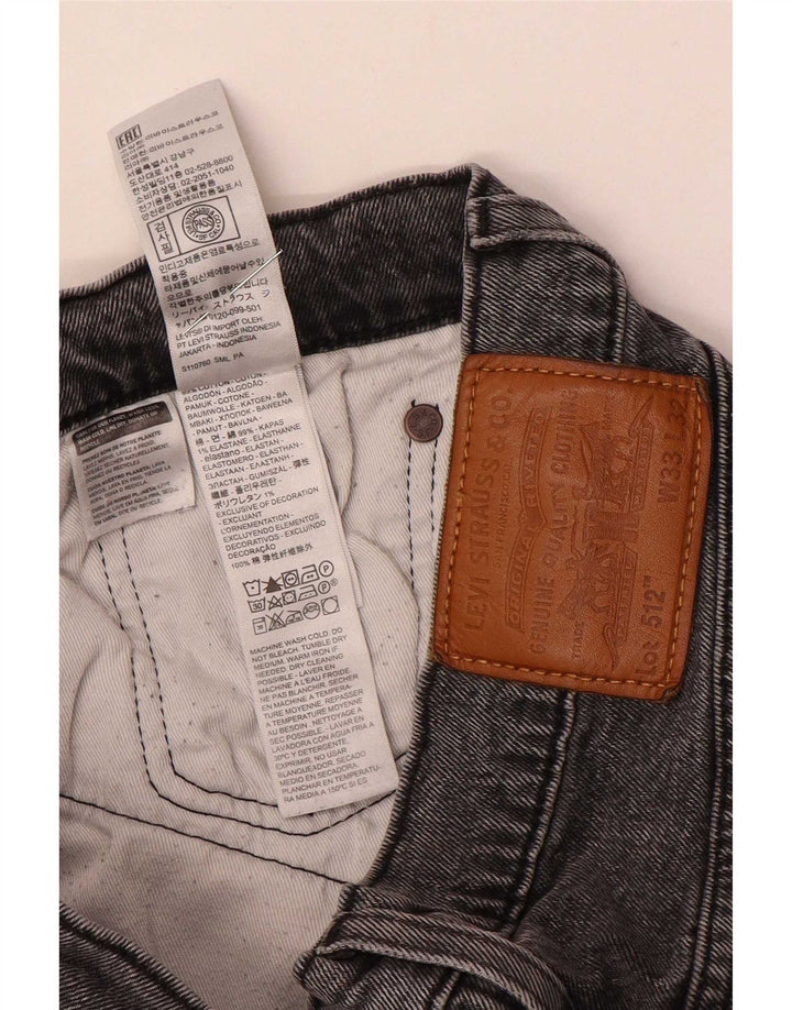 Jeans Levi's da uomo slim affusolati W33 L32 cotone grigio