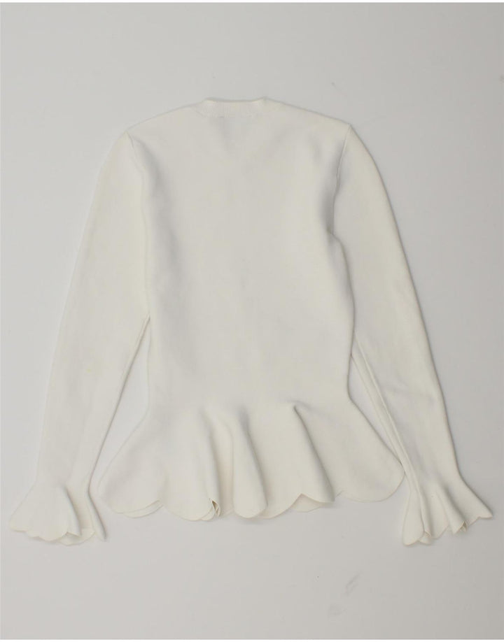 Maglione maglione girocollo da donna Ted Baker taglia 0 2XS viscosa bianca
