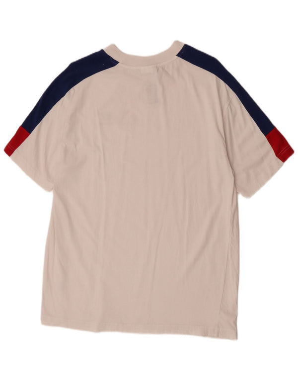 T-shirt da uomo New Balance Top in cotone color block bianco medio