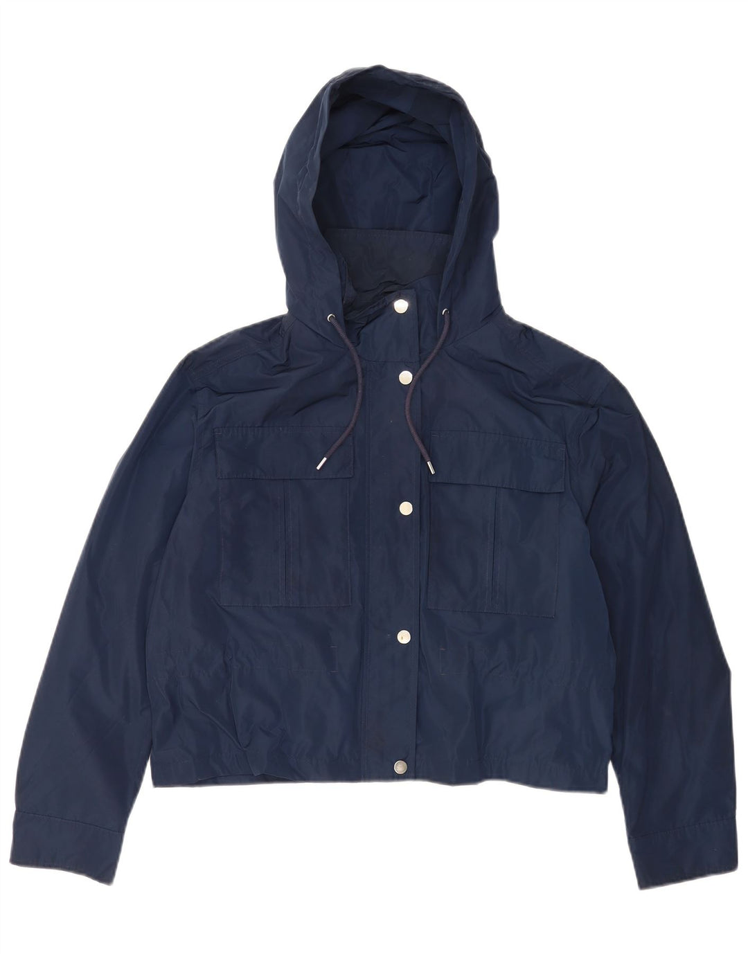 Giubbotto bomber con cappuccio da donna Marks & Spencer UK 12 medio blu navy