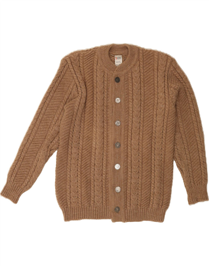 VINTAGE Womens Cardigan Sweater IT 48 XL Brown Polyacrylic Vintage Vintage and Second-Hand Vintage from Messina Hembry 