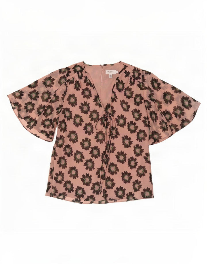 Cardigan da donna Ted Baker Top taglia 1 XS poliestere floreale rosa