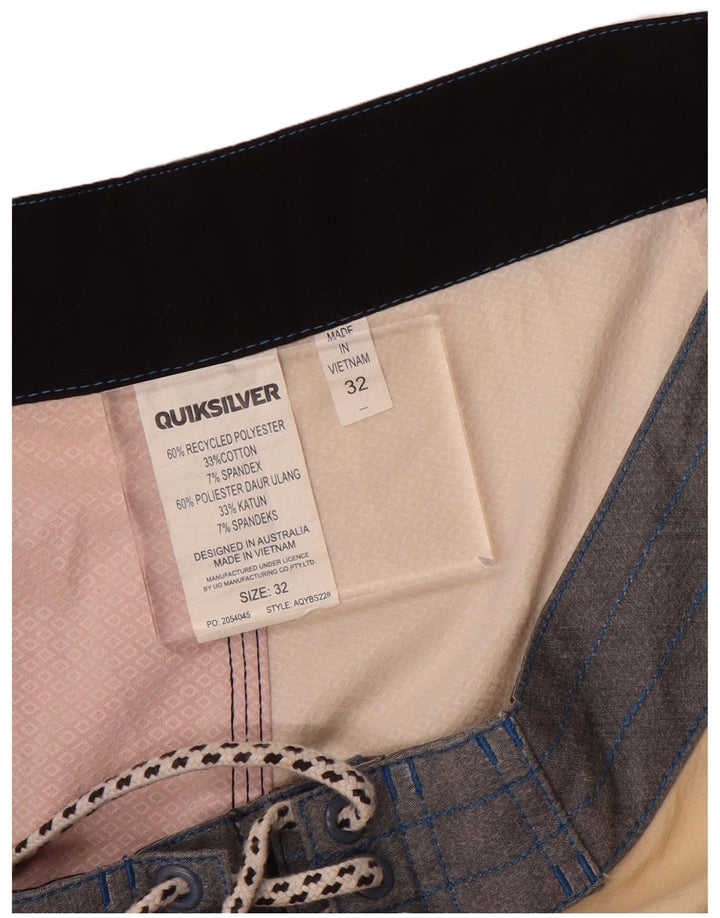 Pantaloncini da bagno da uomo Quiksilver in poliestere color block rosso medio