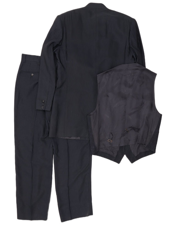 Abito 3 Pezzi Carlo Pignatelli Uomo IT 52 XL W32 L30 Blu Navy Gessato