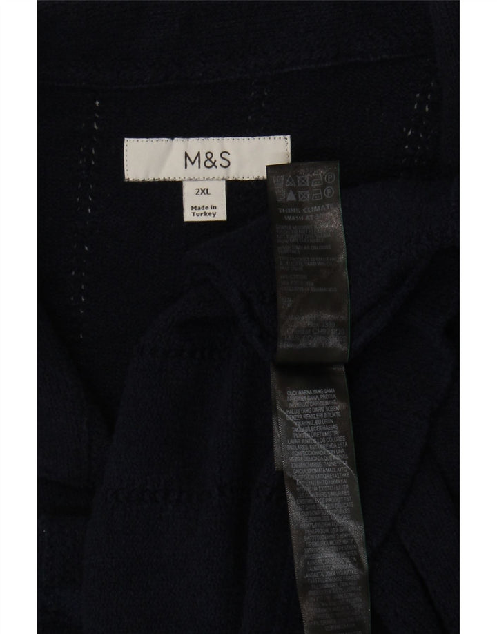 Camicia a maniche corte da uomo Marks & Spencer 2XL cotone blu navy