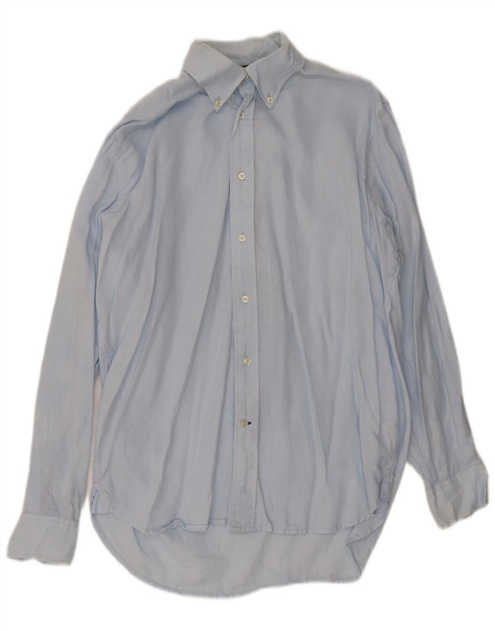Camicia da uomo Tommy Hilfiger piccola in lino blu