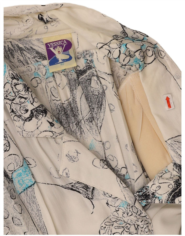 YESSICA Abito da donna oversize con motivo astratto a trapezio EU 40 Bianco medio