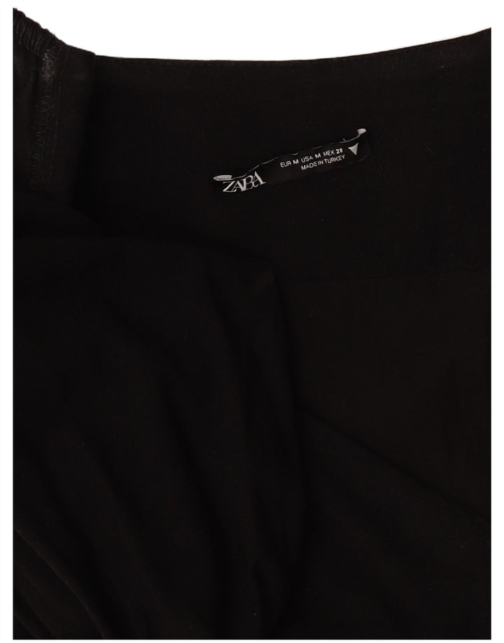 Abito a trapezio con maniche a 3/4 da donna Zara UK 12 medio nero