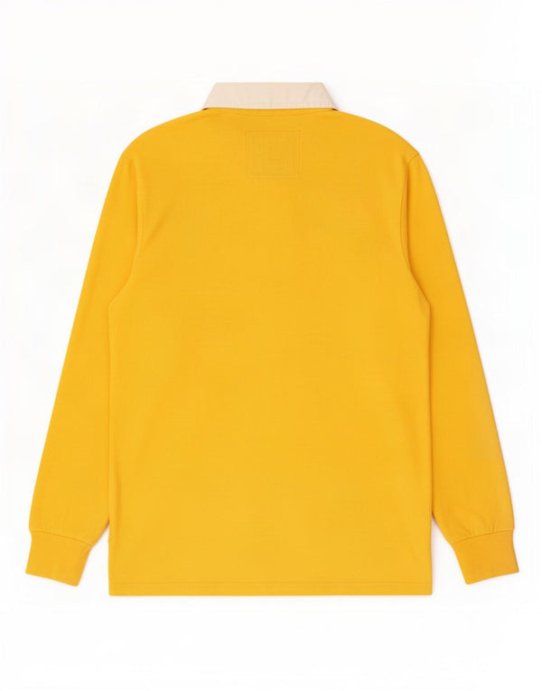 Polo da rugby da uomo con grafica a maniche lunghe Woolrich Large Yellow Colourblock