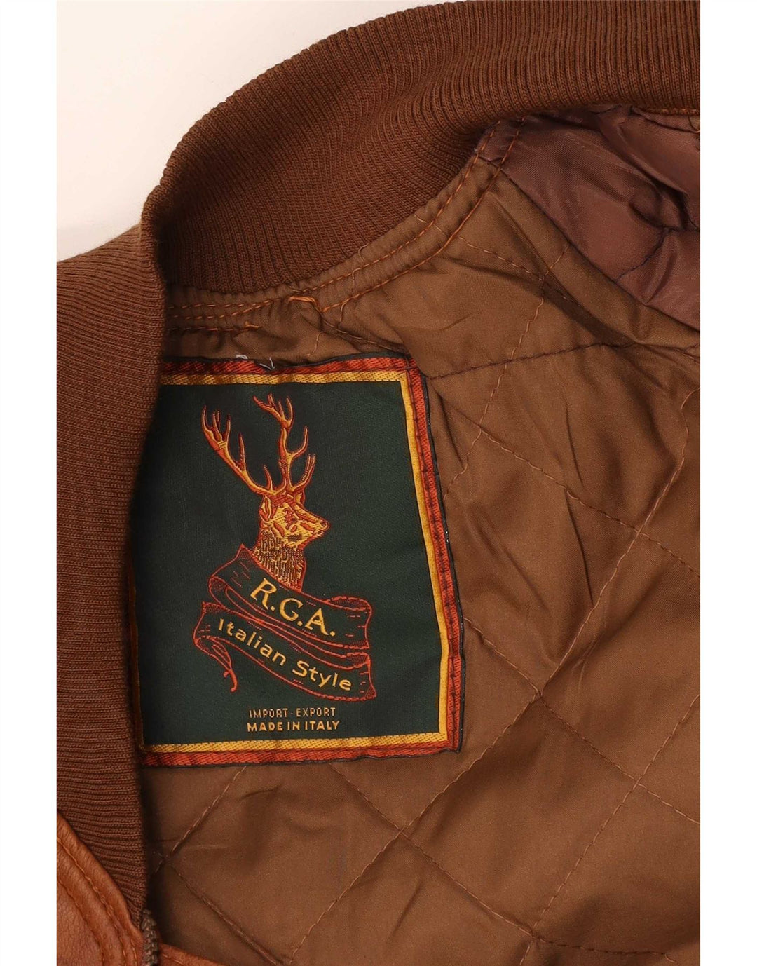 Giacca in pelle vintage da uomo UK 40 grande marrone