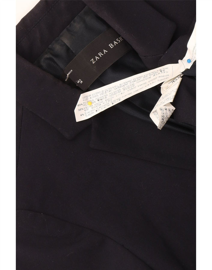 Giacca blazer da donna a 1 bottone Zara UK 12 poliestere blu navy medio