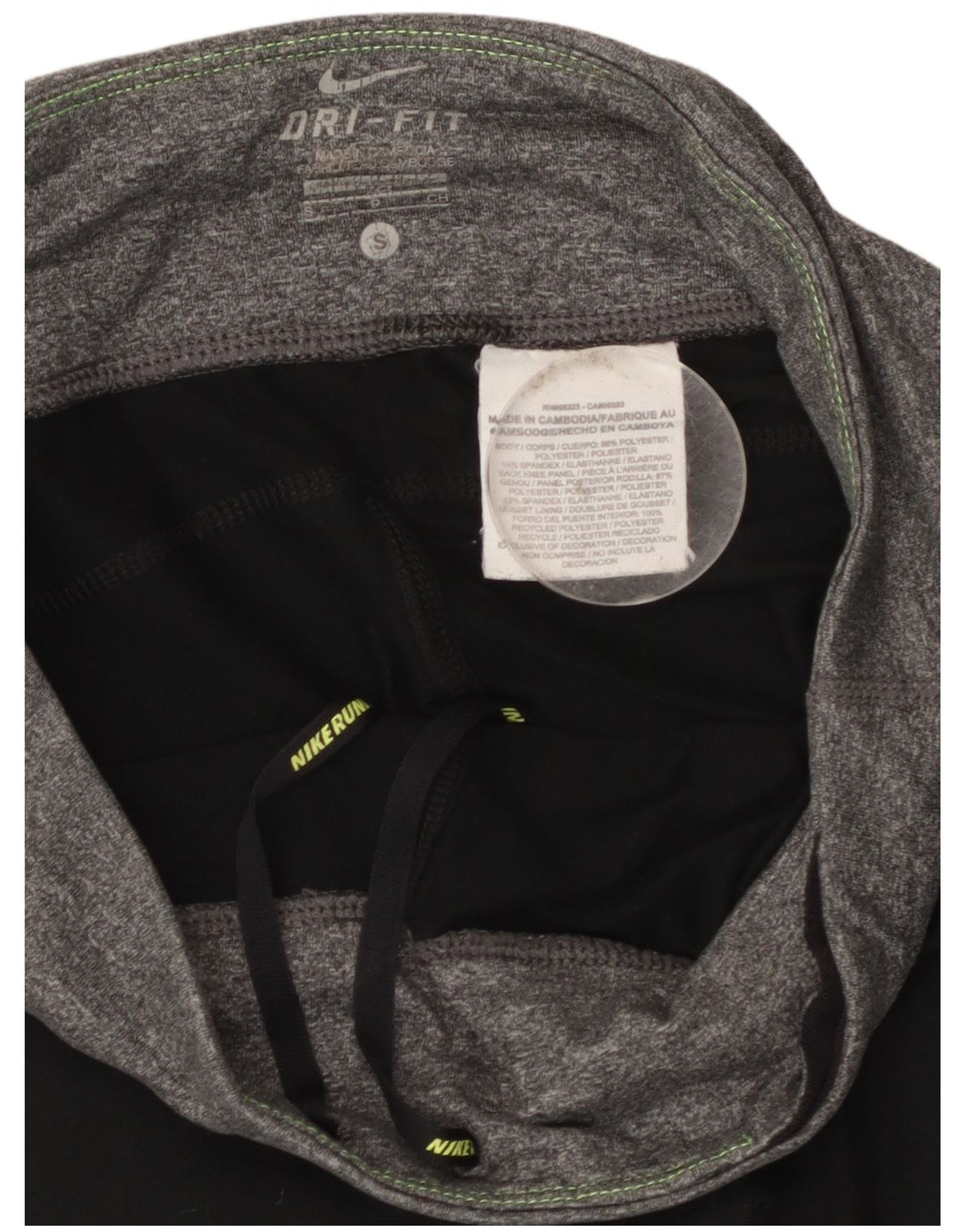 Leggings Capri Dri Fit da donna NIKE UK 10 Small Black Colourblock