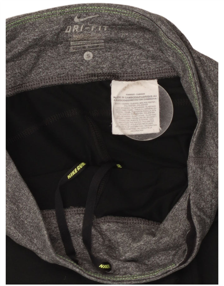 Leggings Capri Dri Fit da donna NIKE UK 10 Small Black Colourblock