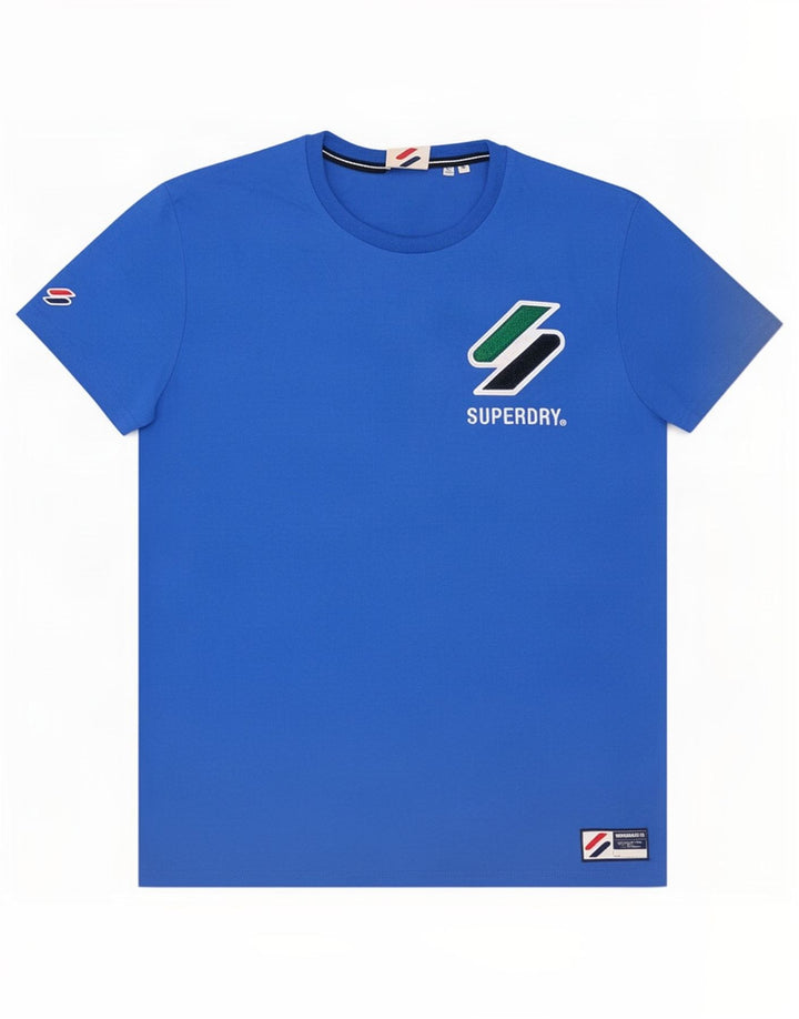 Superdry T-shirt grafica da uomo blu medio in cotone