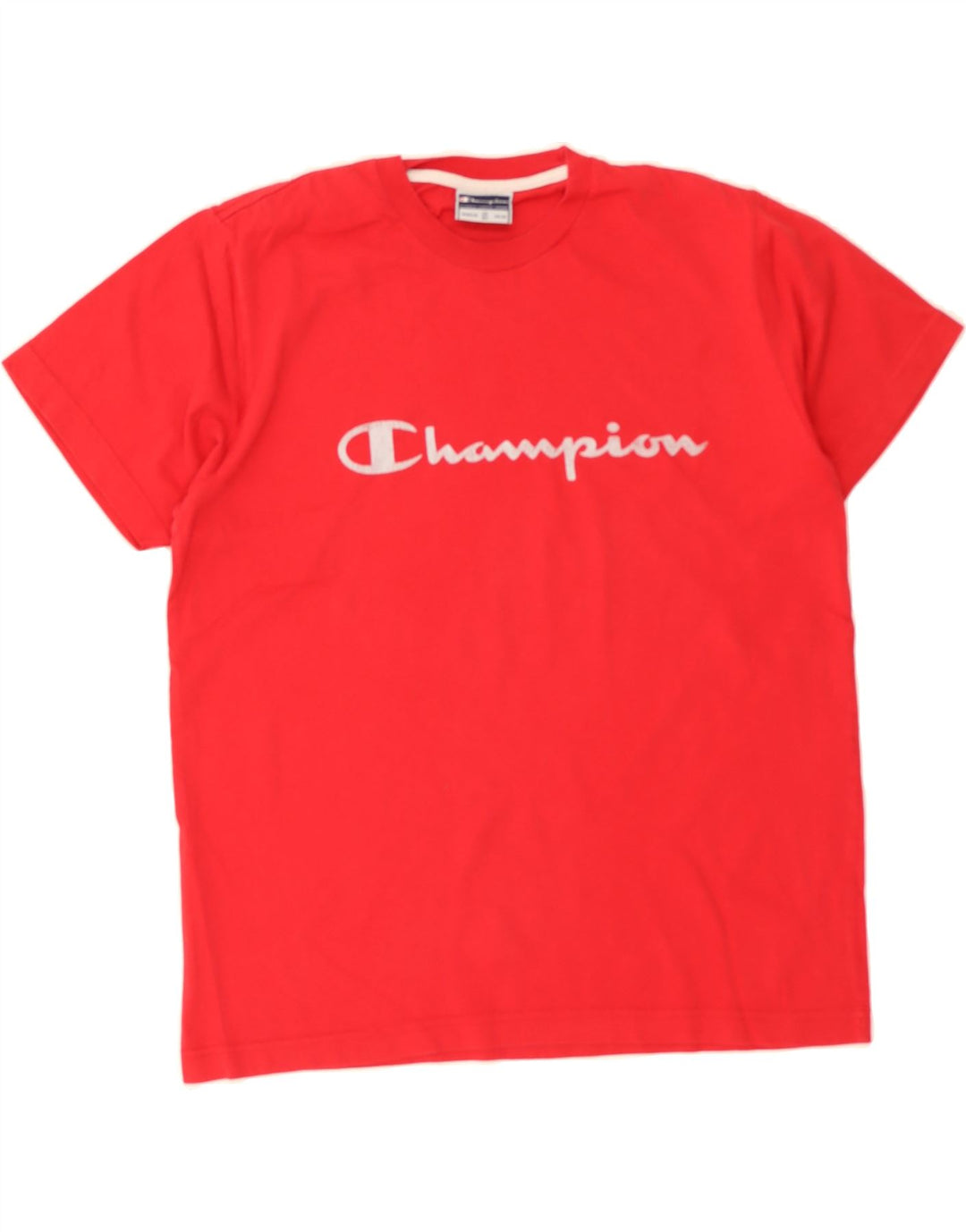 CHAMPION Mens Graphic T-Shirt Top Small Red Cotton Vintage Champion and Second-Hand Champion from Messina Hembry 