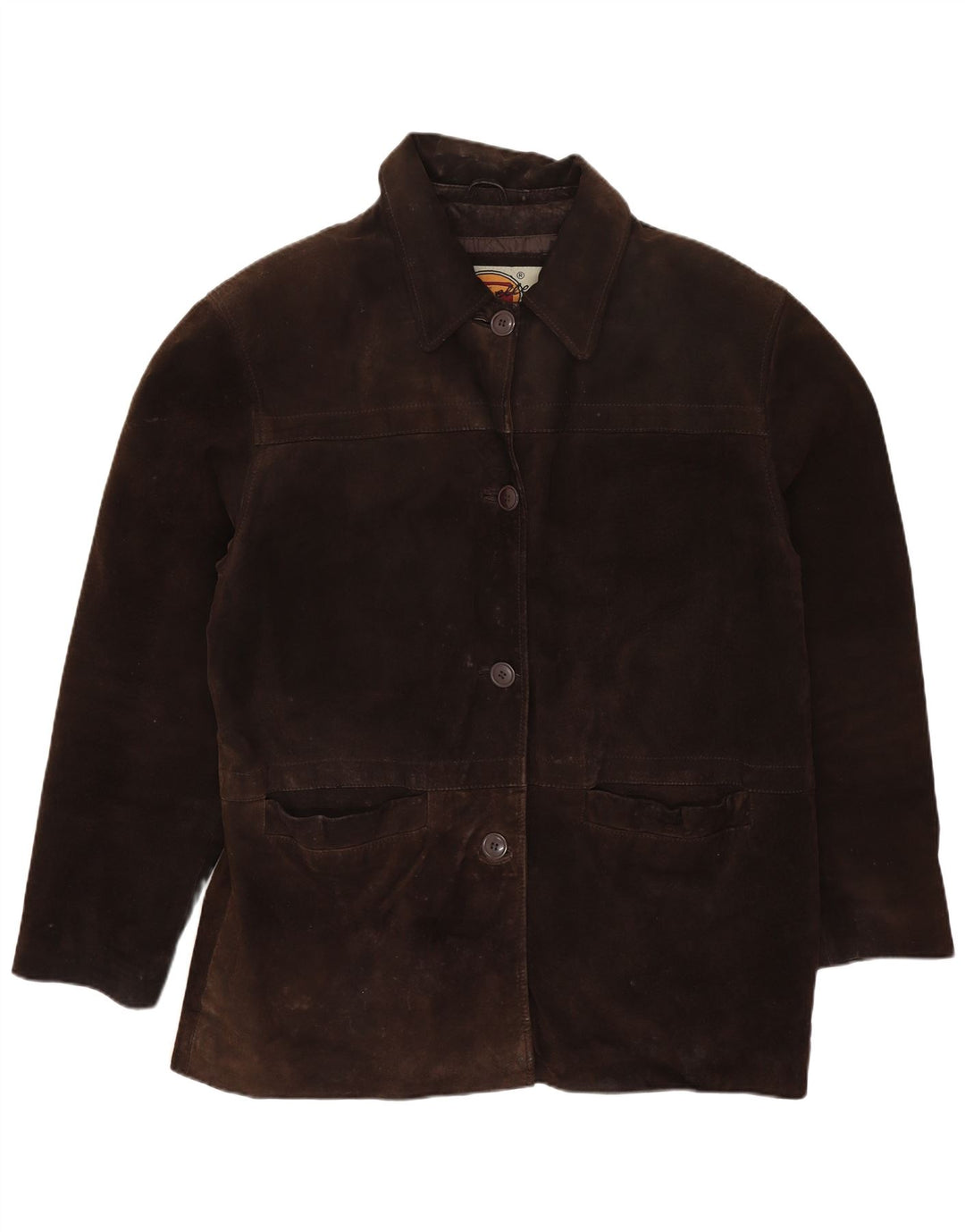 Giacca in pelle scamosciata oversize da donna Gapelle UK 10 piccola in pelle marrone